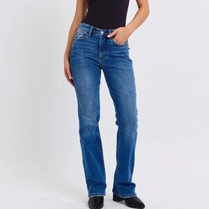 Judy Blue Full Size Run Mid-Rise Bootcut Jeans with Thermal Lining